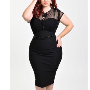 Stop Staring! Twilight Dress, black fitted w/ mesh